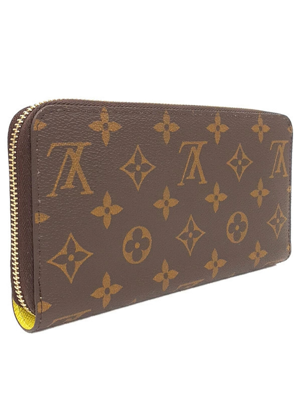 Louis Vuitton Zippy Zipper Monogram Long Wallet Round Brown